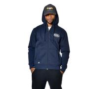 Von Dutch Sweat Homme zippé à Capuche imprimé Devant Sliman, Bleu Taille M