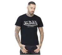 Von Dutch Tee shirt homme 100% coton, t-shirt homme FIRST, regular fit, col rond & manches courtes - noir XXL