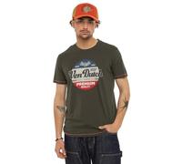 Von Dutch Tee Shirt Homme 100% Coton, T Shirt Homme Full, Col Rond, Manches Courtes, Regular Fit, Kaki, Taille L