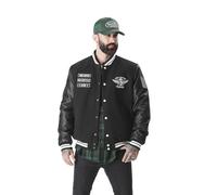 Von Dutch Veste Homme Teddy, Blouson College en Coton, Noir Taille S