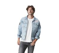 Von Dutch Veste Jeans homme Max Used Bleu, Bleu Taille L