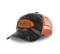 Von Dutch Vondutch - Casquette Baseball Homme - Camouflage Filet Orange - Taille unique