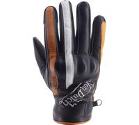 Von Dutch X Helstons Hawk Gants de moto, noir-blanc-or, taille 3XL pour homme