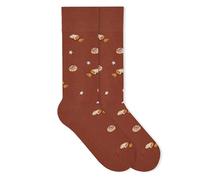 von Jungfeld Chaussettes d'hiver à motifs avec icônes festives - Chaussettes colorées avec motif pour homme et femme en taille 35-46, Cinnamon Rolls, 43-46