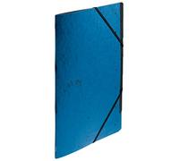 VON Leitz 30140035 Lot de 5 trieurs A4 avec 6 compartiments, carton, dossiers de projet, avec onglets et fermeture élastique, pour l'école, l'étude et la maison, bleu