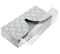 VON Leitz 40230003 Lot de 40 pochettes perforées transparentes A4, dans un distributeur pratique, ouverture sur le dessus, sans acide, indélébiles et perforées, pour documents et documents