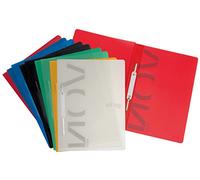 VON Leitz 46792099 Lot de 10 chemises A4 en plastique polypropylène pour 100 feuilles de classeur léger avec couverture souple pour l'école, l'étude et la maison Multicolore