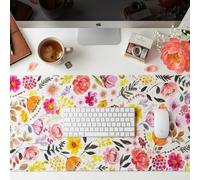 Von LIEBIEG Design Tapis de Souris XXL Floral Symphony 90x40 cm | Mousepad Tapis de Bureau sous Main Fleurs | Tapis de Sourie Gamer | Fourniture Mouse Pad | Bureau Ordinateur Accessoire Travail
