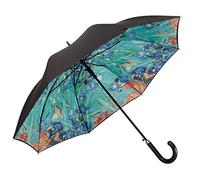 VON LIILENFELD® Parapluie Canne Grand Robuste Ouverture Automatique Art Floral Vincent van Gogh : Iris Double Épaisseur