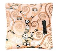 VON LILIENFELD Coussin Art Motif Gustav Klimt l'arbre de Vie Coussin décoratif 40 x 40 cm Coussin de canapé Déco Maison Salon Housse de Coussin imprimée des Deux côtés avec Remplissage