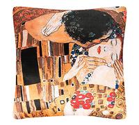 Von LILIENFELD Coussin Art Motif Gustav Klimt Le Baiser Coussin décoratif 40 x 40 cm Coussin de canapé Déco Maison Salon Housse de Coussin imprimée des Deux côtés avec Remplissage