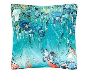 Von LILIENFELD Coussin Art Motif Vincent Van Gogh Iris Coussin décoratif 40 x 40 cm Coussin de canapé Décoration intérieure Salon Housse de Coussin avec Motif imprimé sur Les Deux Faces