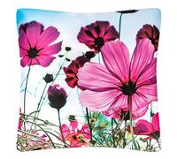 Von LILIENFELD Coussin Motif Champ de Fleurs Coussin décoratif 40 x 40 cm Coussin de canapé Déco Maison Salon Housse de Coussin imprimée des Deux côtés avec Remplissage