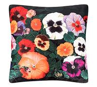 Von LILIENFELD Coussin Motif Fleur Pensées Coussin décoratif 40 x 40 cm Coussin de canapé Déco Maison Salon Housse de Coussin imprimée des Deux côtés avec Remplissage