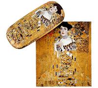 VON LILIENFELD Étui Lunettes Boîte Robuste Cadeau Étui Lunettes de Soleil Chiffon de Nettoyage Art Gustav Klimt : Adele
