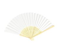 VON LILIENFELD Éventail Bella Éventail de mariage Décoration Éventails pliables Éventails en papier Tiges de bambou blanc