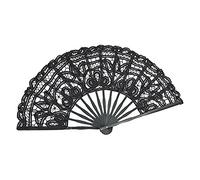 VON LILIENFELD® Éventail Dentelle Mariée Femme Accessoire Carmen Noir