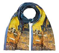 VON LILIENFELD® Foulard Soie Vincent van Gogh : Le café de nuit Femme Écharpe Art Cache-Nez
