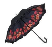 VON LILIENFELD Parapluie Bouquet de roses Fleur Canne Grand Robuste Ouverture Automatique Double Épaisseur