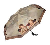 VON LILIENFELD® Parapluie de Poche Résistant au Vent Pliant Ouverture et Fermeture Automatique Raphaël : Anges Légèrement Stable Art