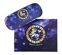 VON LILIENFELD Zodiaque Bélier Étui Lunettes Boîte Robuste Cadeau Étui Lunettes de Soleil Chiffon de Nettoyage Aries