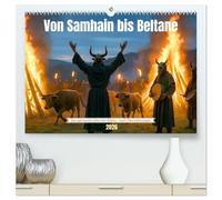 Von Samhain bis Beltane (hochwertiger Premium Wandkalender 2026 DIN A2 quer), Kunstdruck in Hochglanz: Das Leben der Kelten so realistisch wie möglich dargestellt in Wort und Bild
