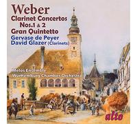 Von Weber – Concertos pour clarinette 1 et 2 – Quintette (de Peyer, Faerber) – Alto