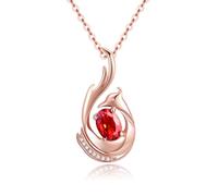 VONALA Collier en argent sterling 925 avec pendentif phénix « Rise From the Ashes » en forme de phénix en or rose - Cadeau porte-bonheur pour femme et fille