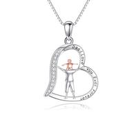 VONALA Collier mère et fille en argent sterling avec inscription « Immer Meine Mutter für immer Mein Mutter Für immer Mein Freund Familie Halskette Tochter » - Cadeau d'anniversaire pour maman, femme,