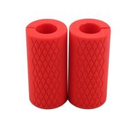 VONCYKI 1 paire de poignées d'haltères épaisses en silicone antidérapant pour barre d'haltérophilie (rouge)