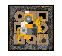 VONCYKI 130 cm Écharpe en soie pour femme avec impression tête de cheval Étoles Écharpes carrées foulards grands bandanas foulards Hijabs en soie pour femme, Orange, 130X130CM