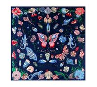 VONCYKI 130 cm Écharpe en soie pour femme avec impression tête de cheval Étoles Écharpes carrées foulards grands bandanas foulards Hijabs en soie pour femme, Rouge, 130X130CM