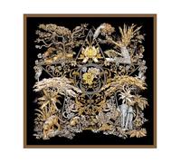 VONCYKI 130 cm Écharpe en soie pour femme avec impression tête de cheval Étoles Écharpes carrées foulards grands bandanas foulards Hijabs en soie pour femme, bleu paon, 130X130CM