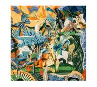 VONCYKI 130 cm Écharpe en soie pour femme avec impression tête de cheval Étoles Écharpes carrées foulards grands bandanas foulards Hijabs en soie pour femme, violet foncé, 130X130CM