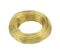 VONCYKI Accessoires de bijoux Fil en aluminium plaqué or 1 mm/1,2 mm/1,5 mm/2 mm/2,5 mm/3 mm pour loisirs créatifs (or clair, 1 mm, 10 m)
