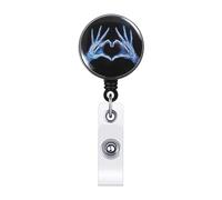 VONCYKI Enrouleur de badge créatif rétractable pour radiologie, infirmière, médecin, étudiant, porte-badge à clip pour fournitures de bureau (blanc)