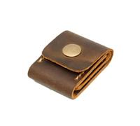 VONCYKI Étui de rangement en cuir PU durable pour médiators de guitare - Étanche - Résistant aux chutes - Pliable et portable, marron, Taille unique