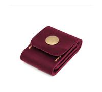 VONCYKI Étui de rangement en cuir PU durable pour médiators de guitare - Étanche - Résistant aux chutes - Pliable et portable, rouge vin, Taille unique