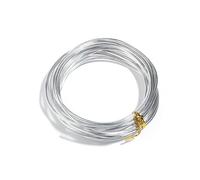 VONCYKI Fil métallique en acier inoxydable de 0,6/0,8/1,0/1,2/1,5/2 mm pour la fabrication de bijoux et accessoires (argenté 01,2 mm x 5 m)