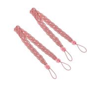 VONCYKI Lot de 2 embrasses de rideaux de style simple en corde tressée en satin (rose)