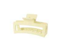 VONCYKI Lot de 3 épingles à cheveux élégantes et tendance - Grande taille - 8 cm - Fleur de plumeria - 13 cm - Carré - Mat - Accessoires pour cheveux pour femme (jaune clair)