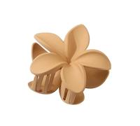 VONCYKI Lot de 3 épingles à cheveux élégantes et tendance - Grande taille - 8 cm - Fleur de plumeria - 13 cm - Carré - Mat - Accessoires pour cheveux pour femme (kaki givré)