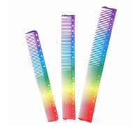 VONCYKI Lot de 3 peignes de coupe fine, peignes colorés pour salon de coiffure, peigne à dents fines, peigne à cheveux à dents fines, pour peigner le dos, peigne à racines