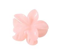 VONCYKI Lot de 4 épingles à cheveux en forme de fleur de plumeria en acrylique nacré - 8 cm - Rose gelée