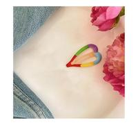 VONCYKI Lot de 5 pinces à cheveux cassées pour filles - Pinces latérales qui n'endommagent pas les cheveux des enfants - Jolies pinces à cheveux en forme de cœur de pêche de 4,8 cm