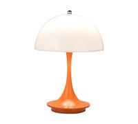 VONCYKI Petite lampe de Table en forme de champignon, charge Portable, variable, bouton de fleur, lampe de chevet de chambre à coucher Lampe De Table(Orange)