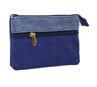 VONCYKI Porte-monnaie en coton mignon et portable pour filles, sac à main Louis, sac Chanel, design de luxe (bleu, 1 pièce)