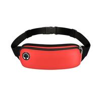 VONCYKI Sac banane de sport pour femme - Sac banane de course à pied pour téléphone - Noir - Accessoires de course à pied, rose rouge, 2 pièces