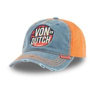 Vondutch Casquette baseball RETRO Homme - Baseball - Bleu | Orange - Visière Arrondie Taille unique