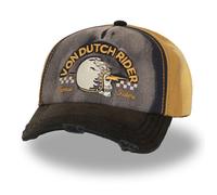 Vondutch Casquette baseball Xavier Homme - Baseball - Marron | Noir | Jaune - Visière Arrondie Taille unique